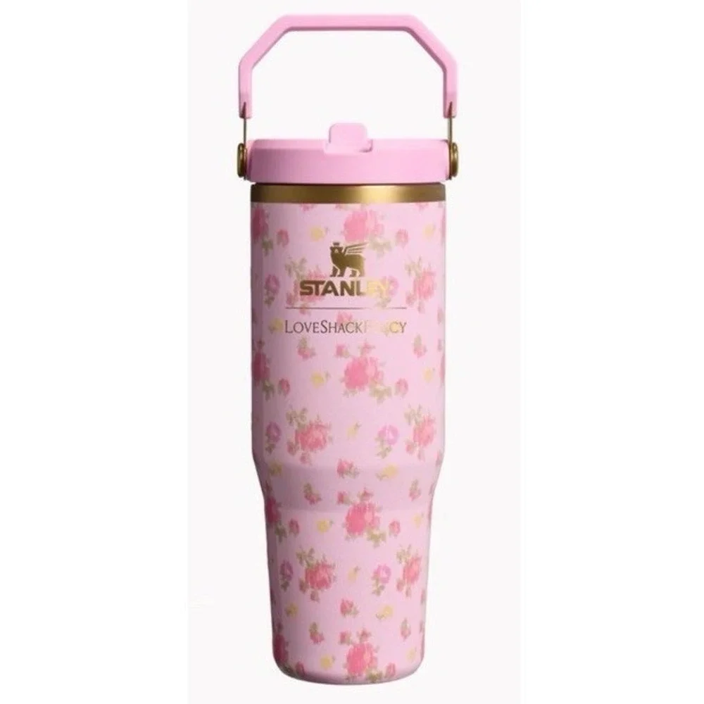 Stanley 1913 x LoveShackFancy IceFlow Flip Straw Tumbler IBIZA 30 OZ‎ New